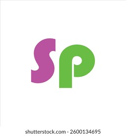 SP logo in pink and green