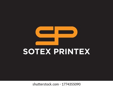 SP minimalist logo design and vector template