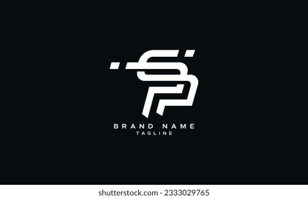 SP, PS, Abstract initial monogram letter alphabet logo design