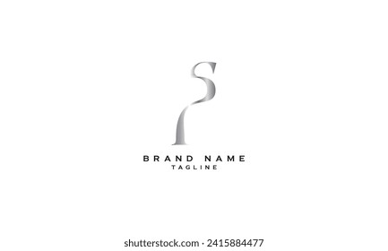 SP, PS, Abstract initial monogram letter alphabet logo design