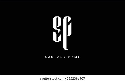 SP, PS Abstract Letters Logo Monogram