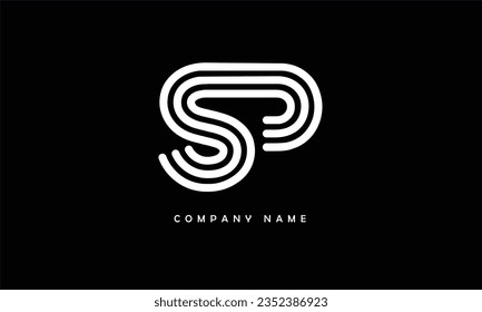 SP, PS Abstract Letters Logo Monogram
