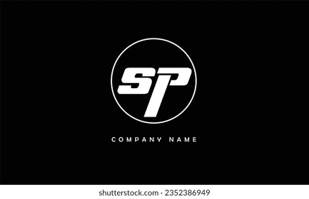 SP, PS Abstract Letters Logo Monogram