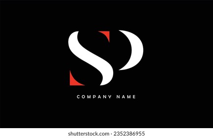 SP, PS Abstract Letters Logo Monogram