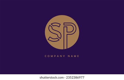 SP, PS Abstract Letters Logo Monogram