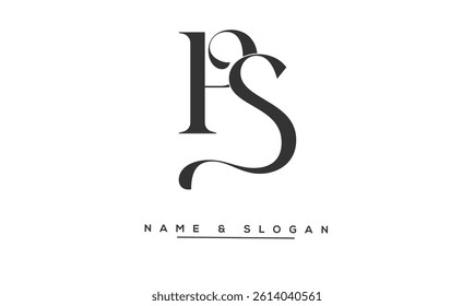 SP, PS Abstract Letters Logo Monogram