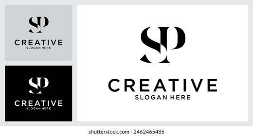 VECTOR de diseño de logotipo inicial SP o PS.