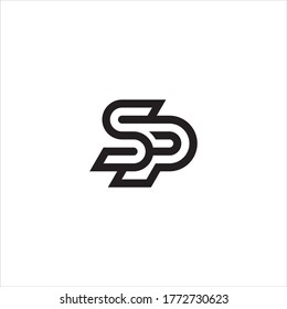 SP or PS letter logo design vector.