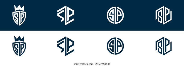 SP PS letter logo set design