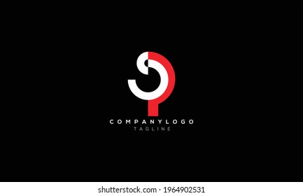 SP PS S AND P Abstract initial monogram letter alphabet logo design