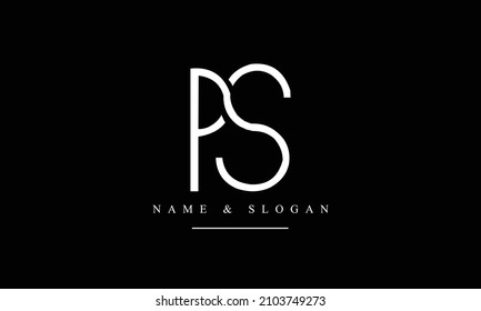SP, PS, S, P abstract letters logo monogram