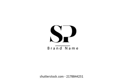 SP PS S P abstract vector logo monogram template