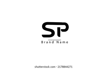 SP PS S P abstrakte Vektorlogo-Monogramm-Vorlage