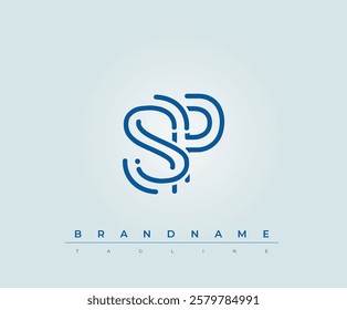 SP Technology Letter Logo Template. This tech letter logo is a graphic mark that uses letters to represent a technology company.