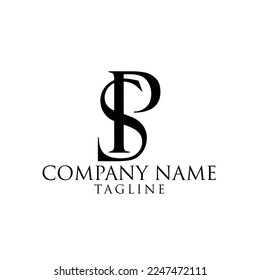 sp typography logo design alphabet