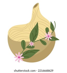Spa-Accessoire und Blumensymbol einzeln