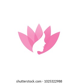 Spa aesthetic logo design template vector