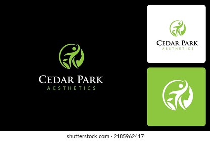 spa aesthetics natural modern logo