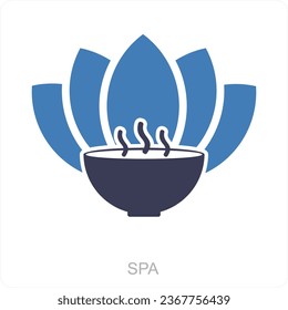 SPA andf flora icon concept