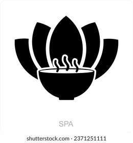 SPA andf flora icon concept