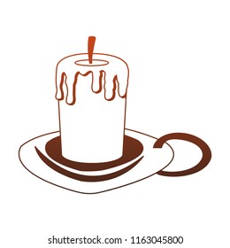 Spa aroma candle red lines