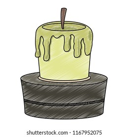 Spa aromatheraphy candle scribble