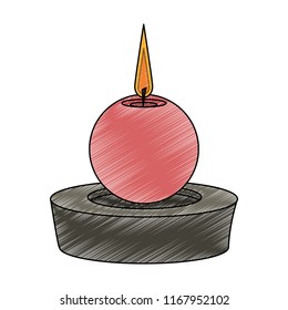 Spa aromatheraphy candle scribble