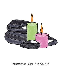 Spa aromatheraphy candle scribble