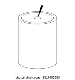 SPA aromatherapy candle isolated black and white