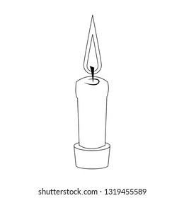 SPA aromatherapy candle isolated black and white