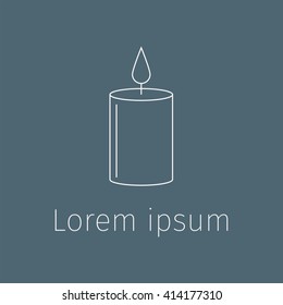Spa, Aromatherapy, Candle line Icon