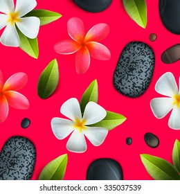 Spa background, healthcare and beauty flower pattern for spa, vector illustration.