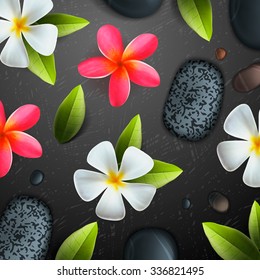 Spa background, healthcare and beauty flower pattern for spa, vector illustration.