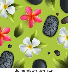 Spa background, healthcare and beauty flower pattern for spa, vector illustration.