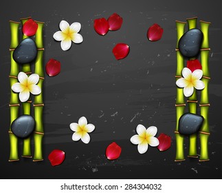 spa background with  stone spa and bamboo