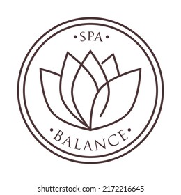 spa balance badge icon isolated