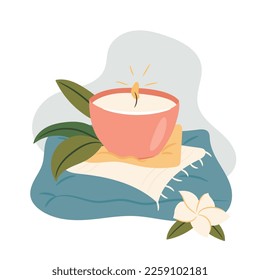 Concepto de relajación de baño de spa, ilustración vectorial 