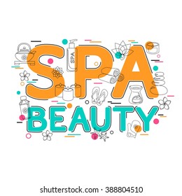 Spa and Beauty Background template. Vector illustration