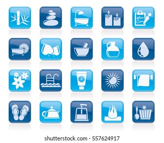Spa, Beauty and body care icons - vector icon set