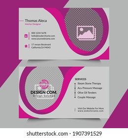 spa beauty business card design template, custom spa business card design