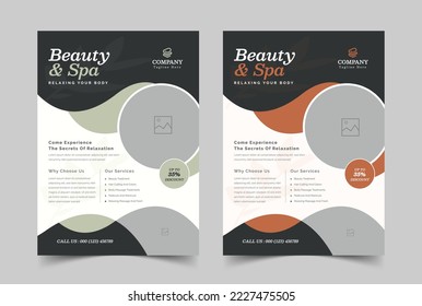 Spa und Beauty Care Flyer, a4-Flyer, druckfertig, Spa-Flyer-Vorlage