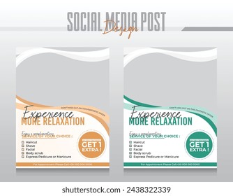 Spa und Schönheitspflege Social Media Post oder Flyer Template Design