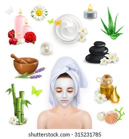 Spa, beleza e cuidados ícones vetoriais conjunto