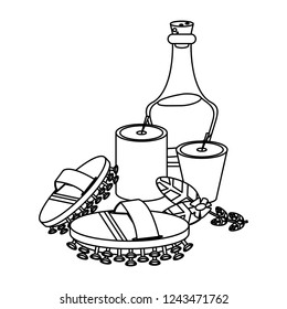 SPA beauty and health concept black and white