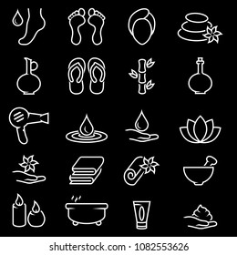 Spa beauty icon set