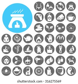 Spa & Beauty icons set. Vector Illustration eps10