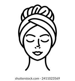 Spa and Beauty Line Vector Web Icon EPS10