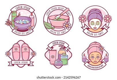 Spa and Beauty Logo Badge Set