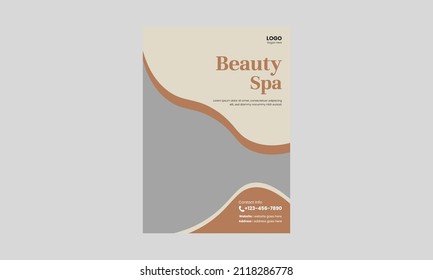 Spa, Beauty, And Massage Flyer Design Template. Beauty Spa Hair Salon Print Ready Flyer Template Design. Leaflet, A4 Size, Flyer, Cover, Poster, Brochure Design