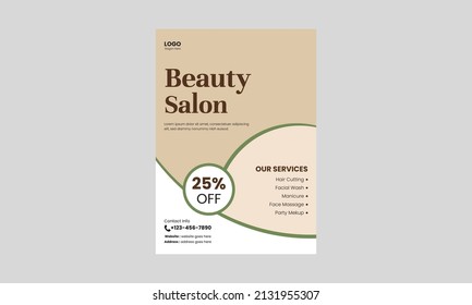 Spa, Beauty, And Massage Flyer Design Template. Beauty Spa Hair Salon Print Ready Flyer Template Design. Leaflet, A4 Size, Flyer, Cover, Poster, Brochure Design